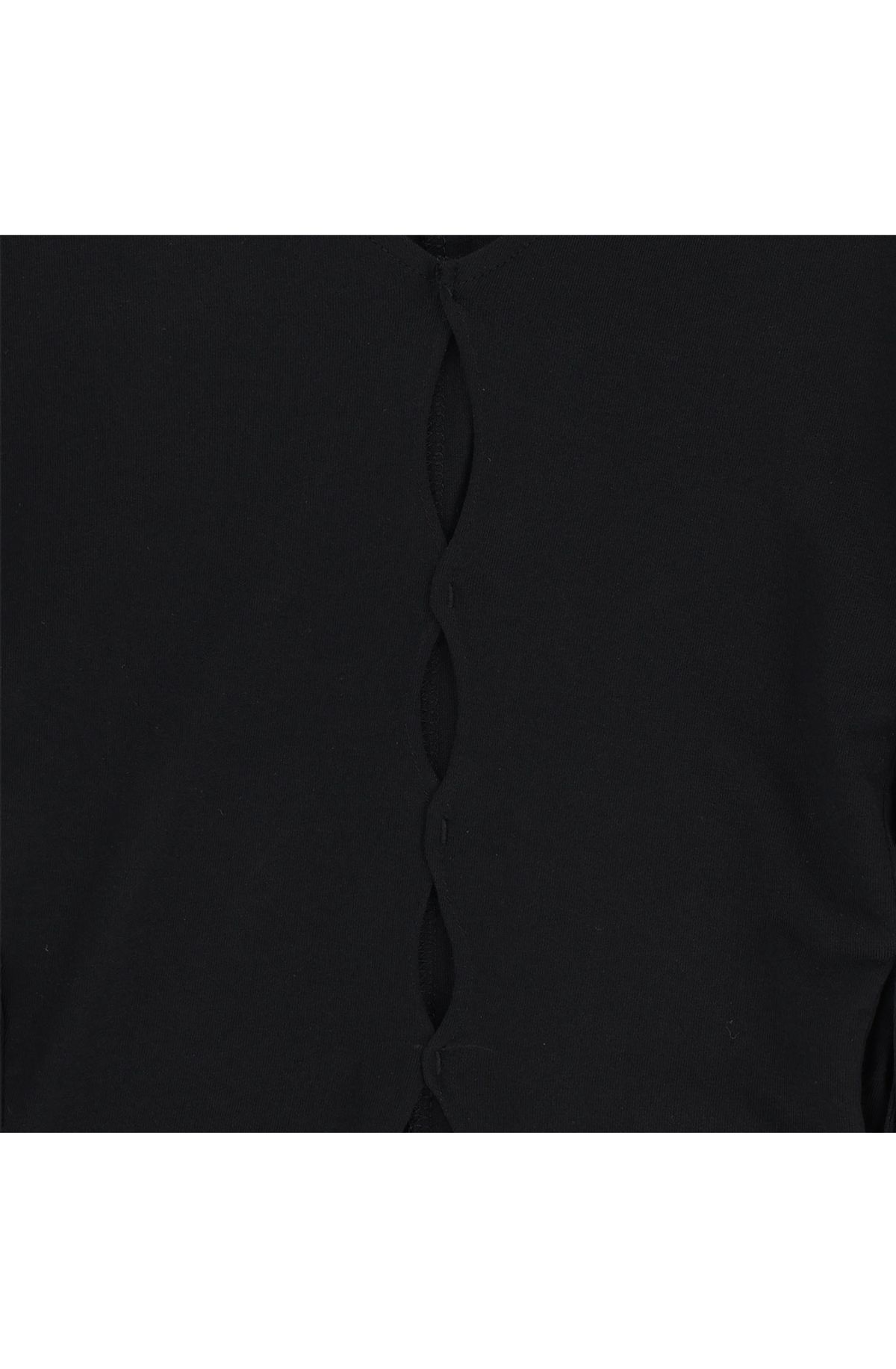 메아(MEA) RAW EDGE SLIM TOP [BLACK]
