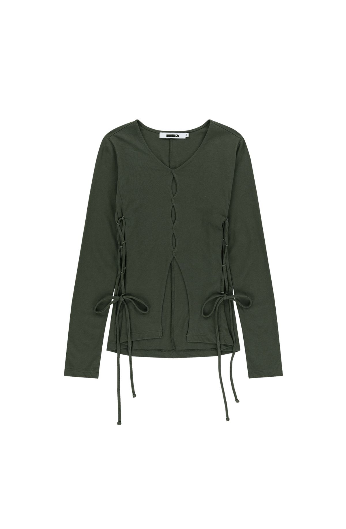 메아(MEA) RAW EDGE SLIM TOP [KHAKI]