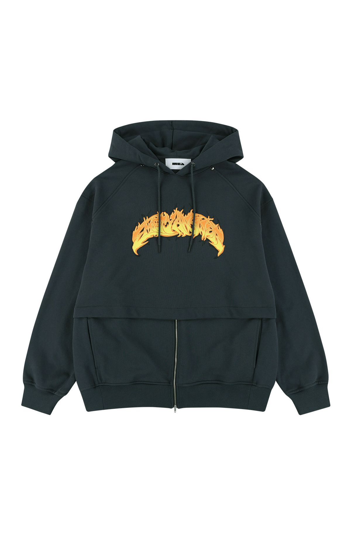 메아(MEA) ZIP OPEN HOODIE [DARK GREY]