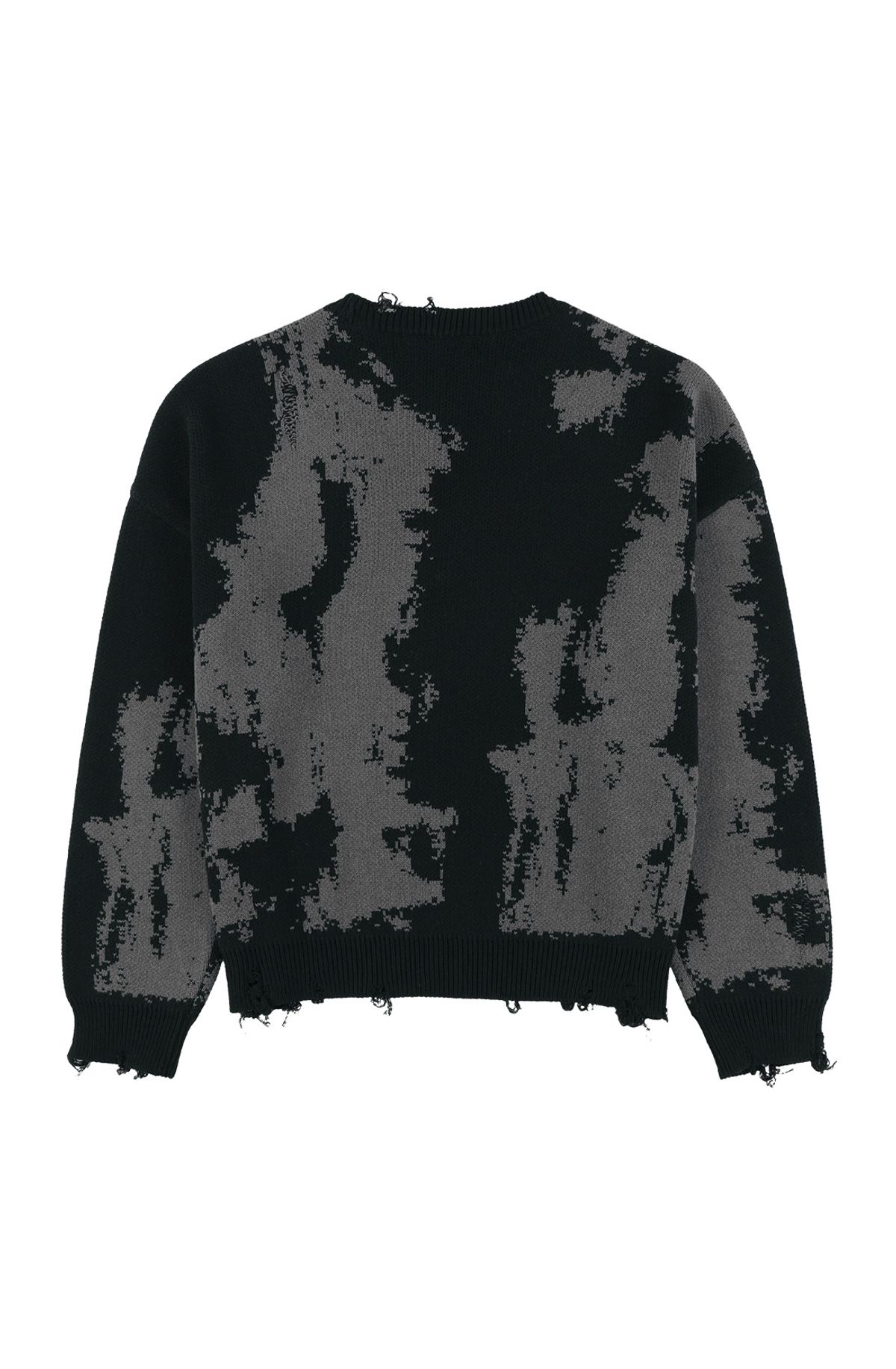 메아(MEA) DAMAGED ALLOVER KNIT [BLACK]