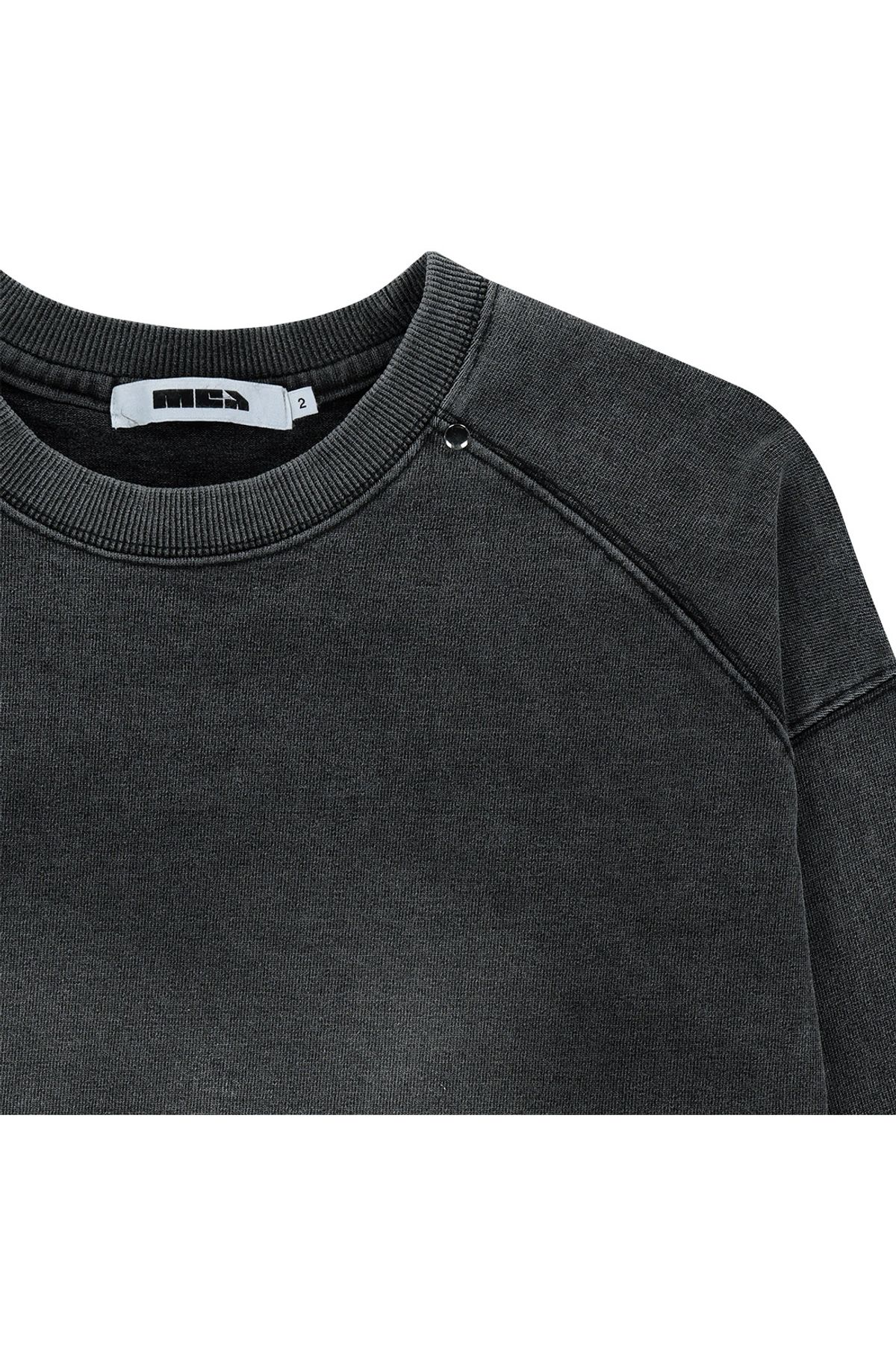 메아(MEA) FADED SWEATSHIRT [BLACK]