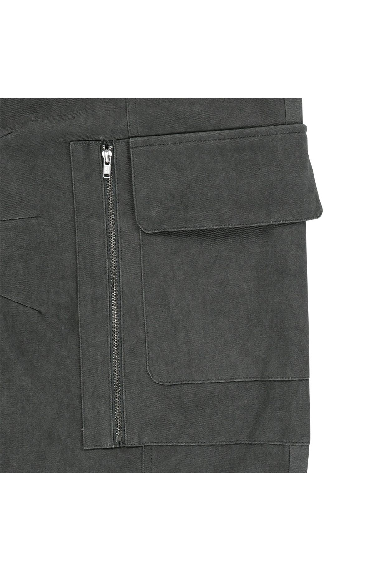 메아(MEA) WIDE LEG CARGO PANTS [DARK GREY]