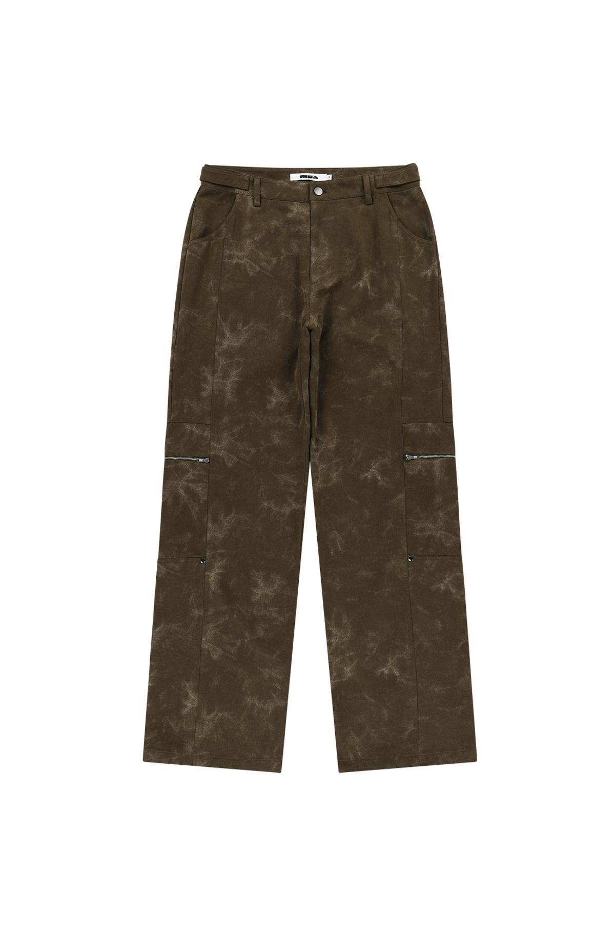 메아(MEA) DYEING PRINTED WIDE PANTS [BROWN]