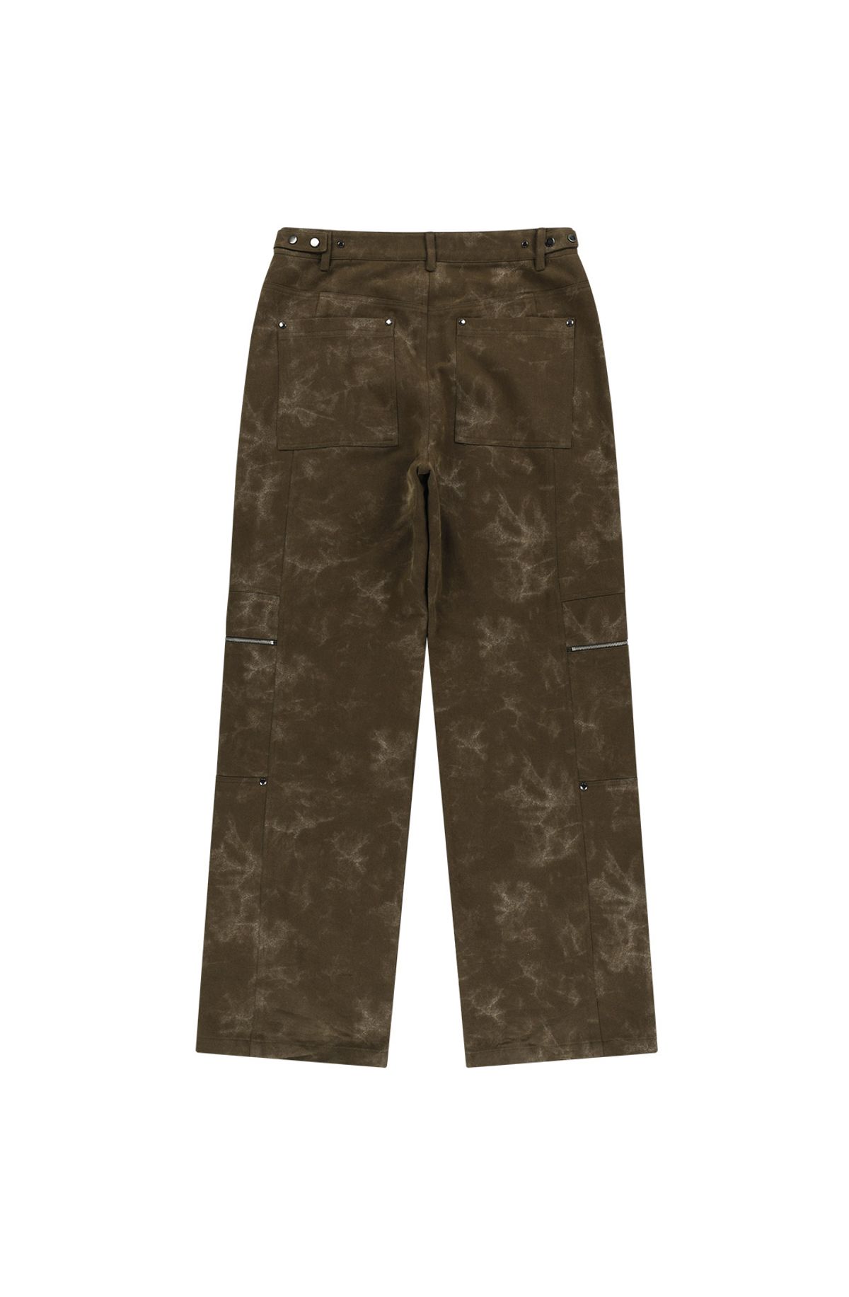 메아(MEA) DYEING PRINTED WIDE PANTS [BROWN]