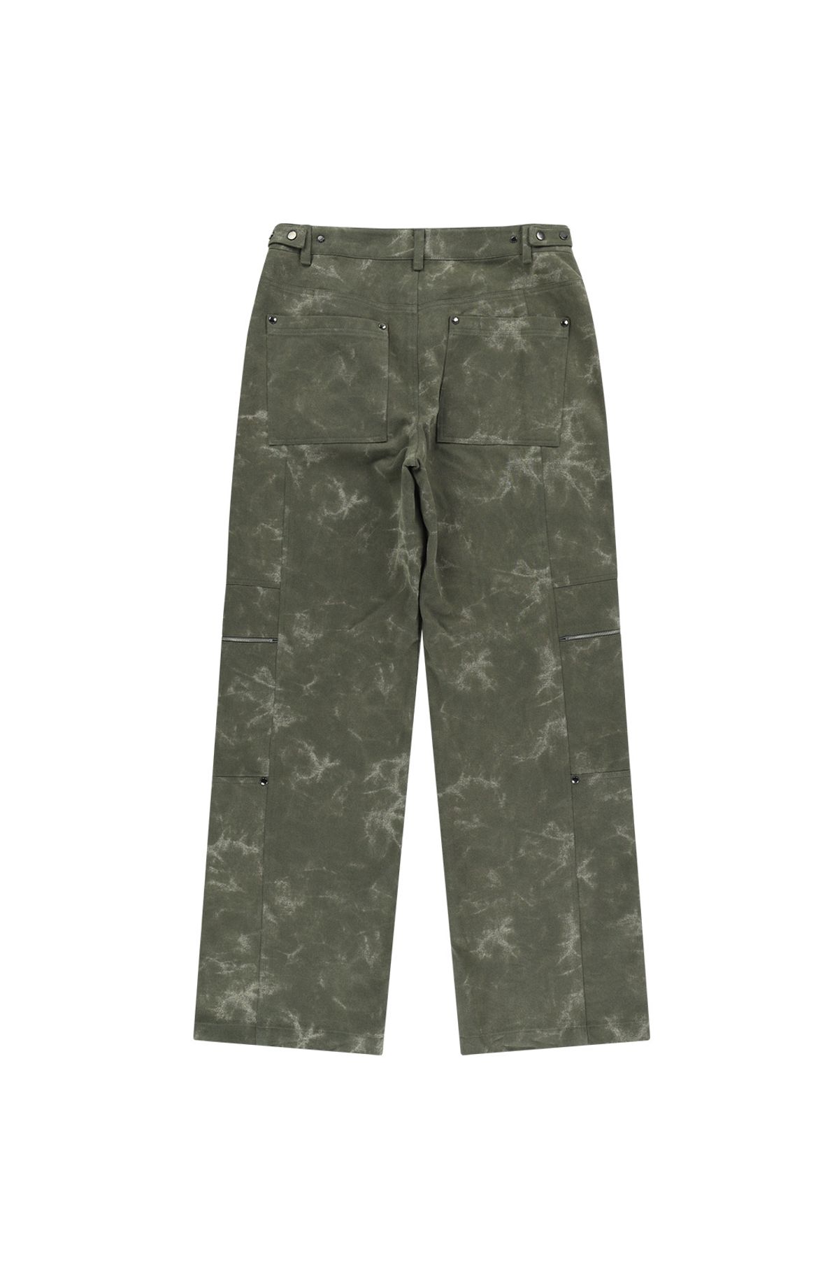 메아(MEA) DYEING PRINTED WIDE PANTS [KHAKI]