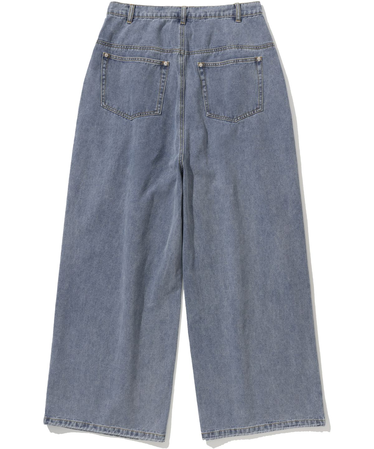 낫포너드(NOT4NERD) Two Tuck Wide Denim Pants - Deep Blue