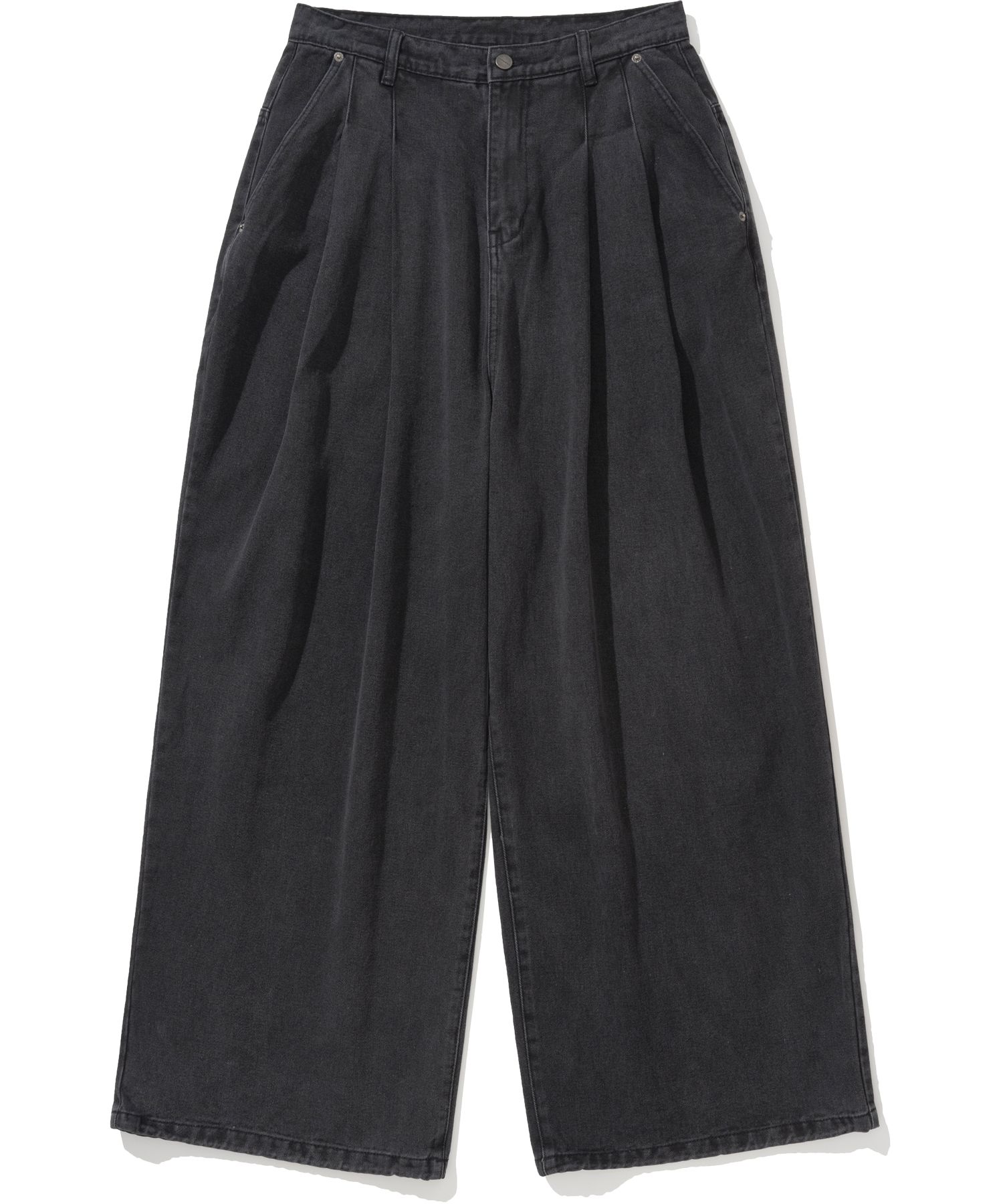 デニム・ジーパン NOT4NERD TR Two Tuck Wide Pants Black PT063BK MUSINSA | NOT4NERD Two Tuck Wide Denim Pants - Black