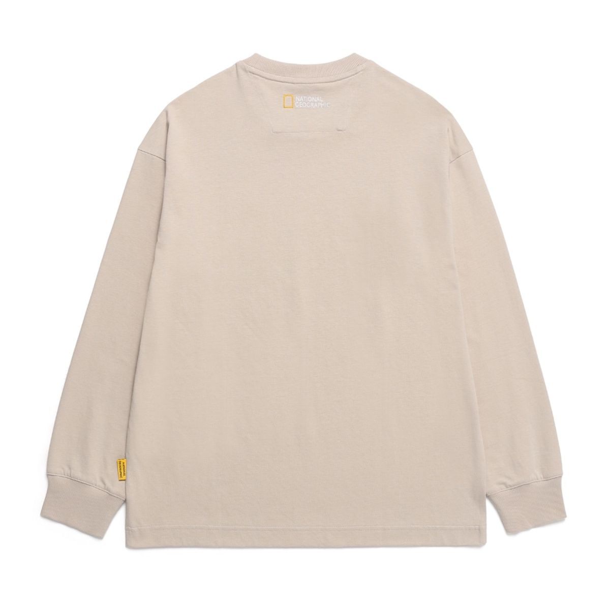내셔널지오그래픽(NATIONALGEOGRAPHIC) N243UTS930 소매립 오버핏 라운드티 BEIGE