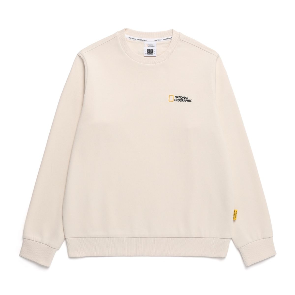 내셔널지오그래픽(NATIONALGEOGRAPHIC) N243USW910 폴하스 스몰로고 맨투맨 CRYSTAL BEIGE