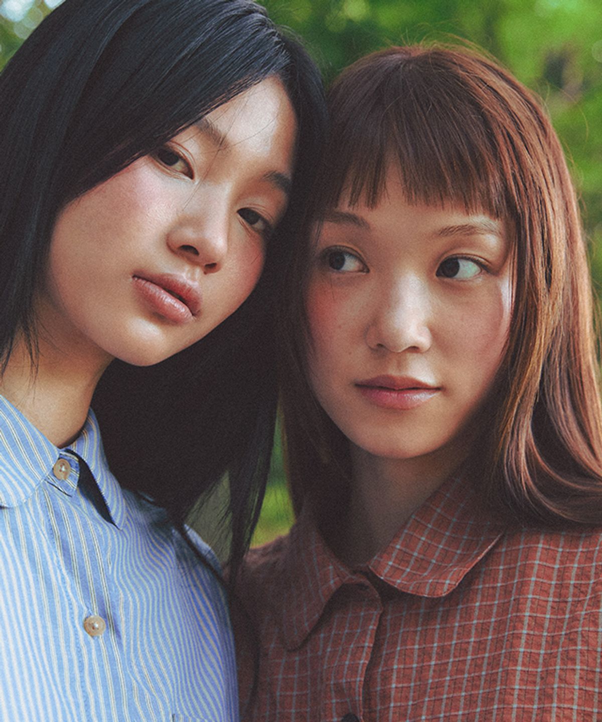 론론(RONRON) ROUND COLLAR POCKET SHIRT BROWN CEHCK