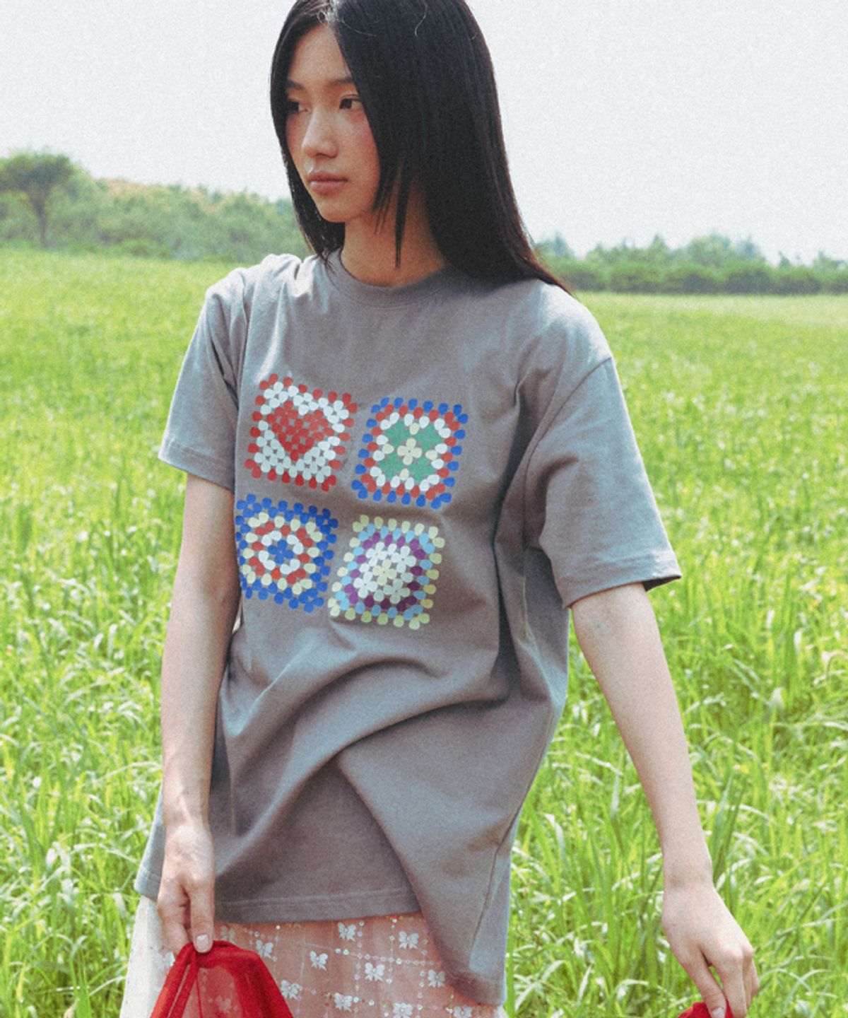 론론(RONRON) CANCAN RUFFLE LAYERED PANTSKIRT MELANGE GREY
