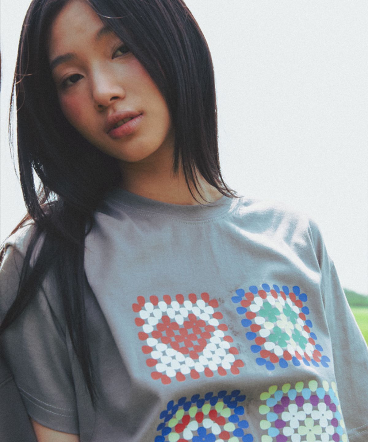 론론(RONRON) CANCAN RUFFLE LAYERED PANTSKIRT MELANGE GREY