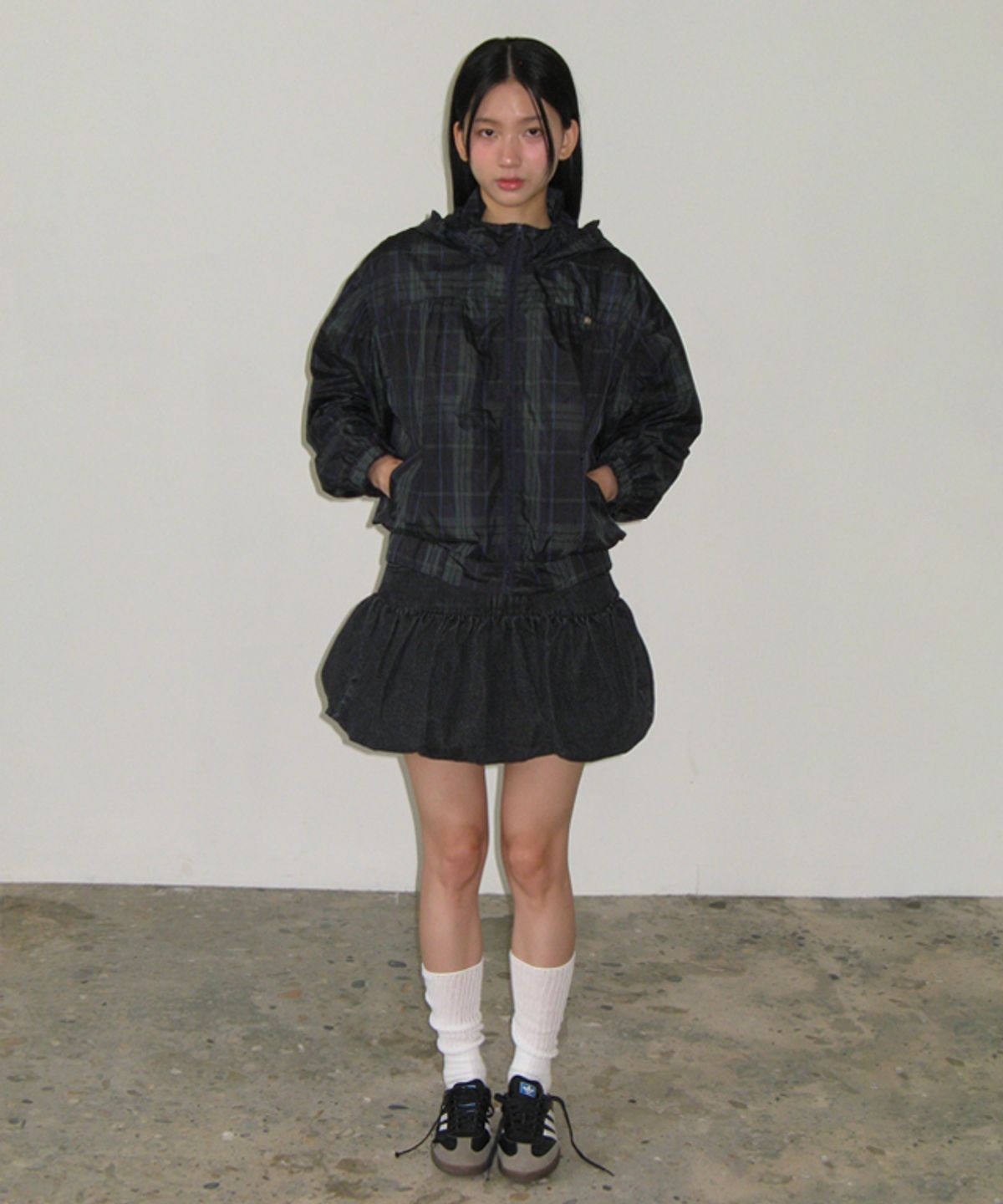 론론(RONRON) BALLOON PUMPKIN DENIM PANTSKIRT BLACK