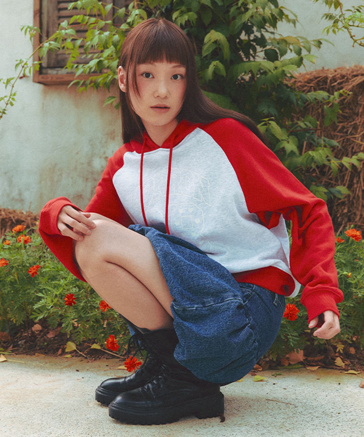 론론(RONRON) BALLOON PUMPKIN DENIM PANTSKIRT MEDIUM BLUE