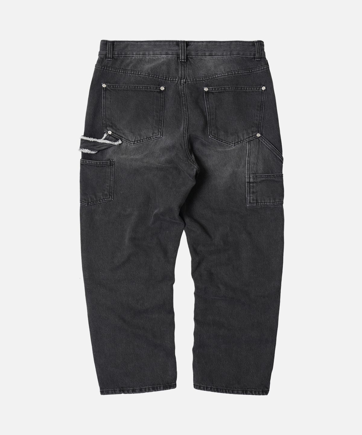 프리즘웍스(FRIZMWORKS) WASHED DENIM DOUBLE KNEE PANTS _ WASHED BLACK