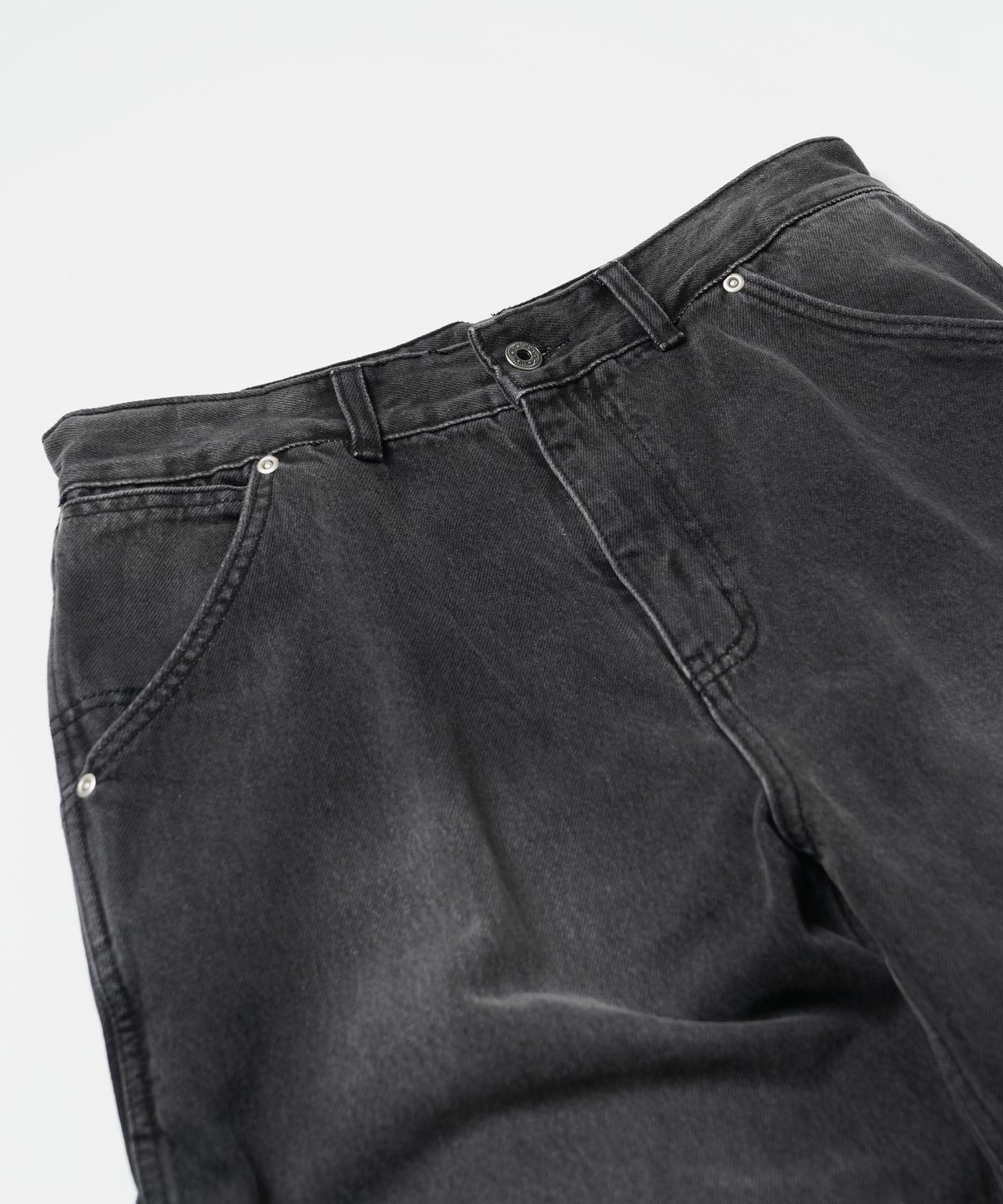 프리즘웍스(FRIZMWORKS) WASHED DENIM DOUBLE KNEE PANTS _ WASHED BLACK