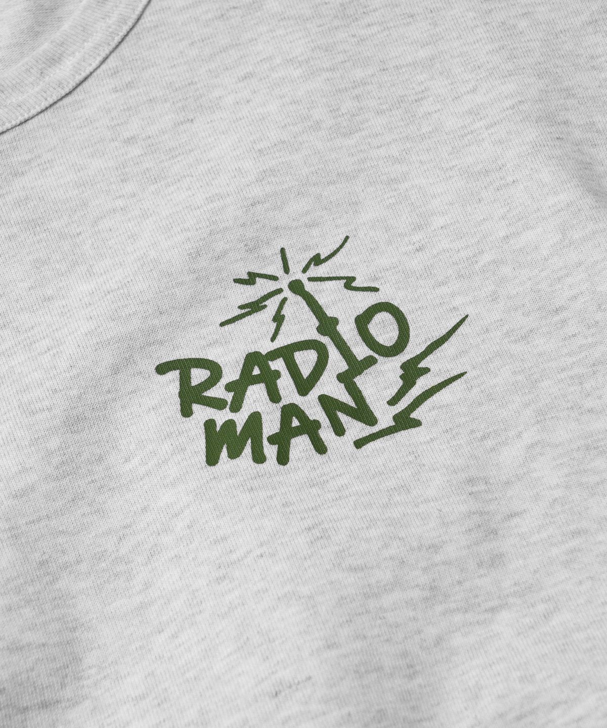프리즘웍스(FRIZMWORKS) RADIO MAN LONG SLEEVE TEE _ WHITE MELANGE