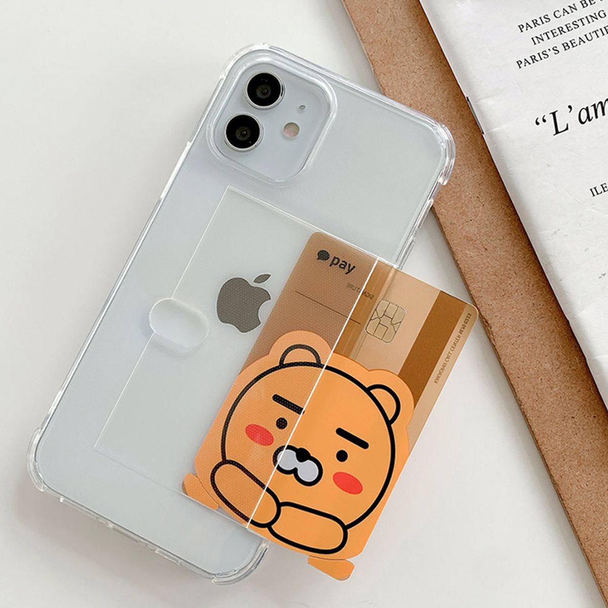 미스터마켓(MRMARKET) 2P 카노 방탄 카드 투명케이스 갤럭시 아이폰