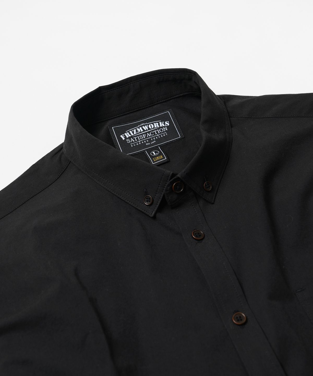 프리즘웍스(FRIZMWORKS) HIGH COUNT FRENCH SHIRT _ BLACK