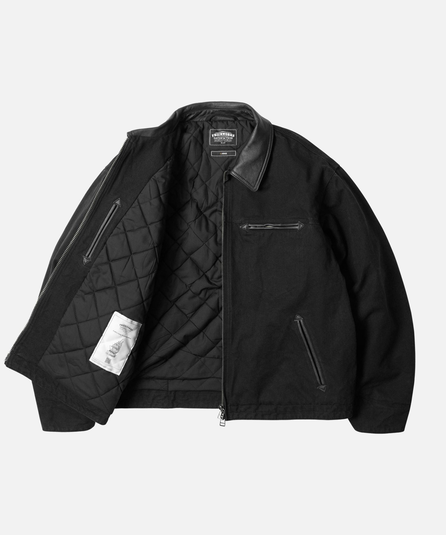 MUSINSA公式 | FRIZMWORKS HEAVY CANVAS DESTROYED WORK JACKET _ BLACK