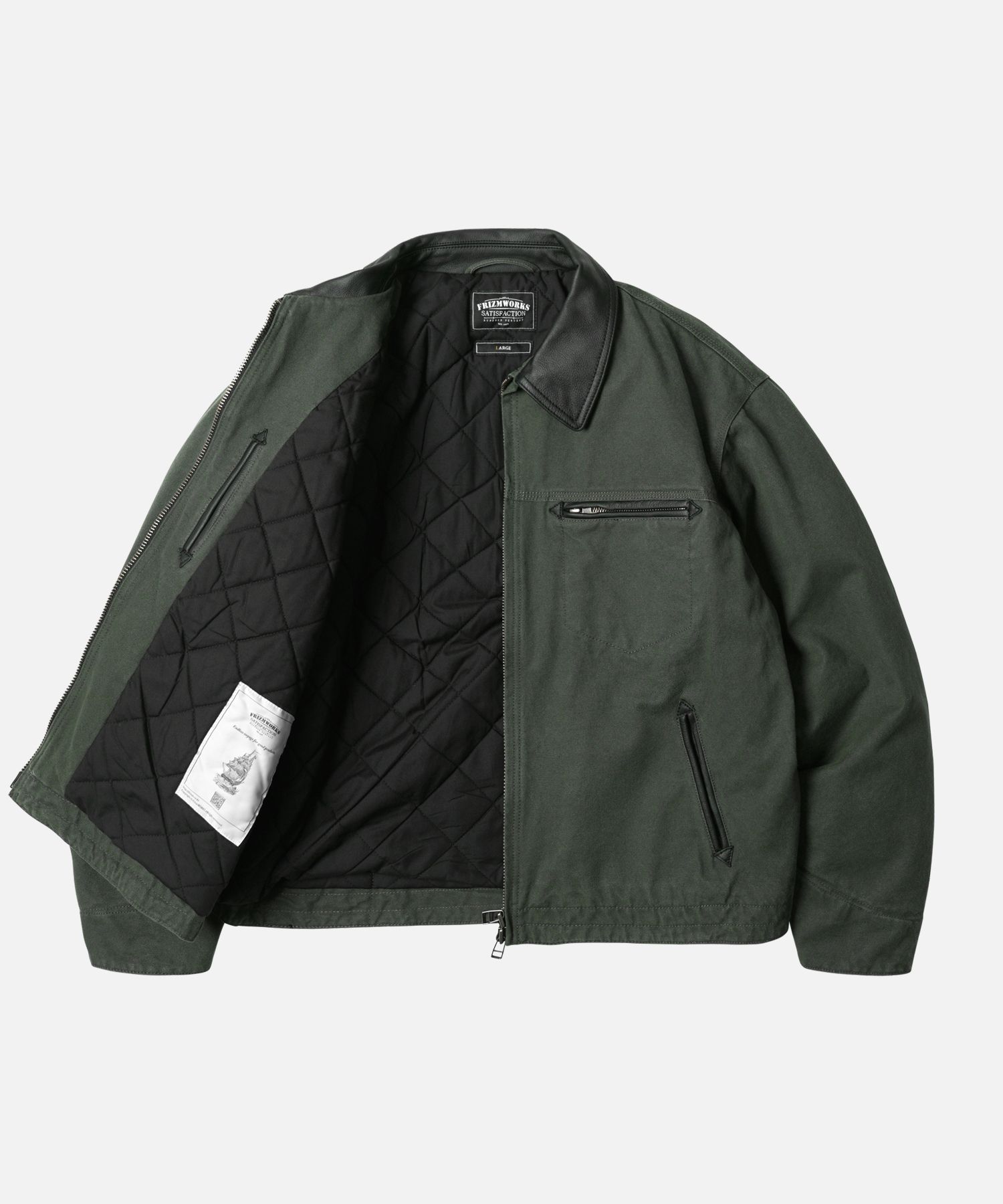 MUSINSA公式 | FRIZMWORKS HEAVY CANVAS DESTROYED WORK JACKET _ OLIVE