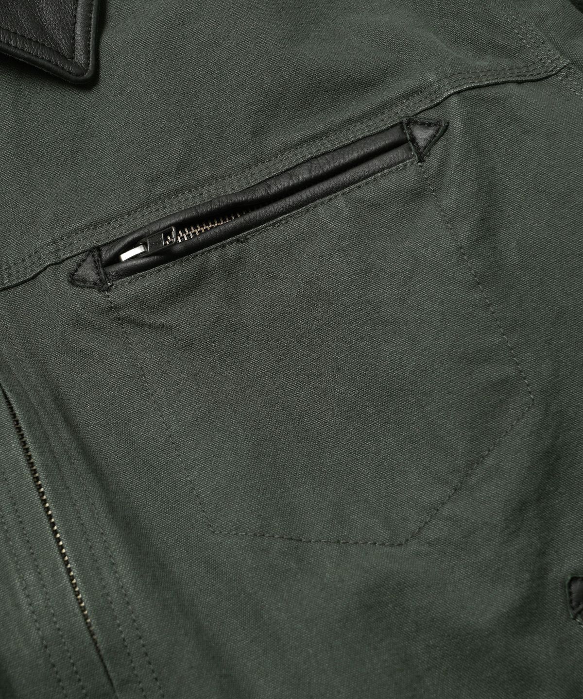 프리즘웍스(FRIZMWORKS) HEAVY CANVAS DESTROYED WORK JACKET _ OLIVE