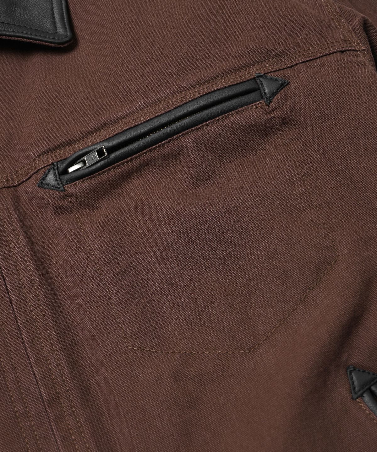 프리즘웍스(FRIZMWORKS) HEAVY CANVAS DESTROYED WORK JACKET _ BROWN