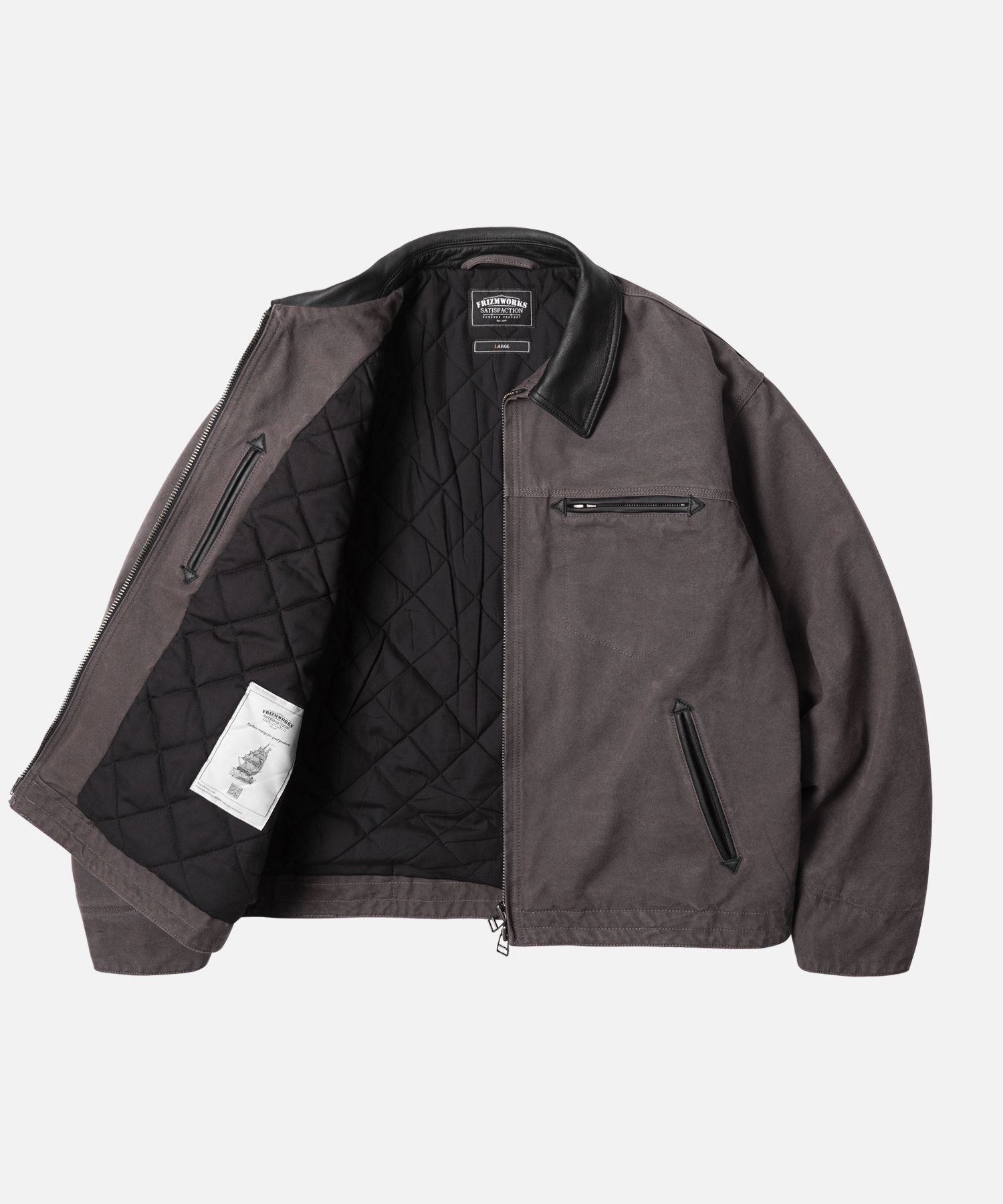 MUSINSA公式 | FRIZMWORKS HEAVY CANVAS DESTROYED WORK JACKET _ MUD