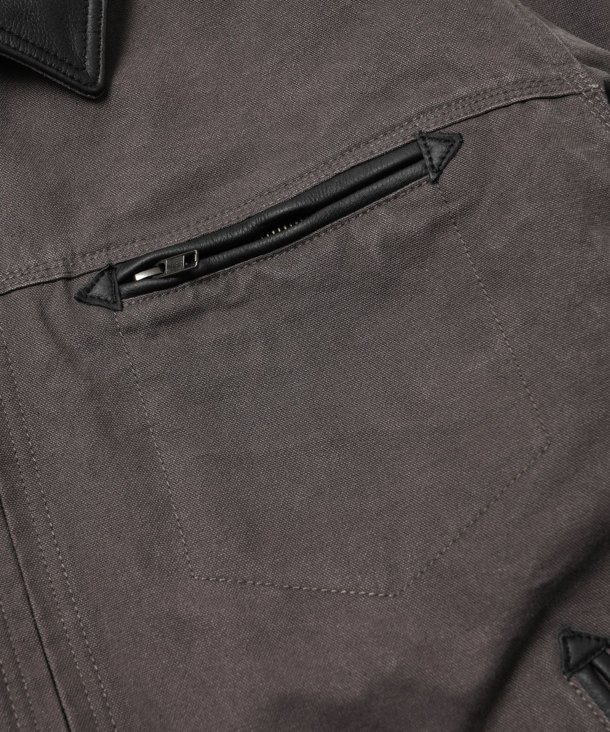 프리즘웍스(FRIZMWORKS) HEAVY CANVAS DESTROYED WORK JACKET _ MUD