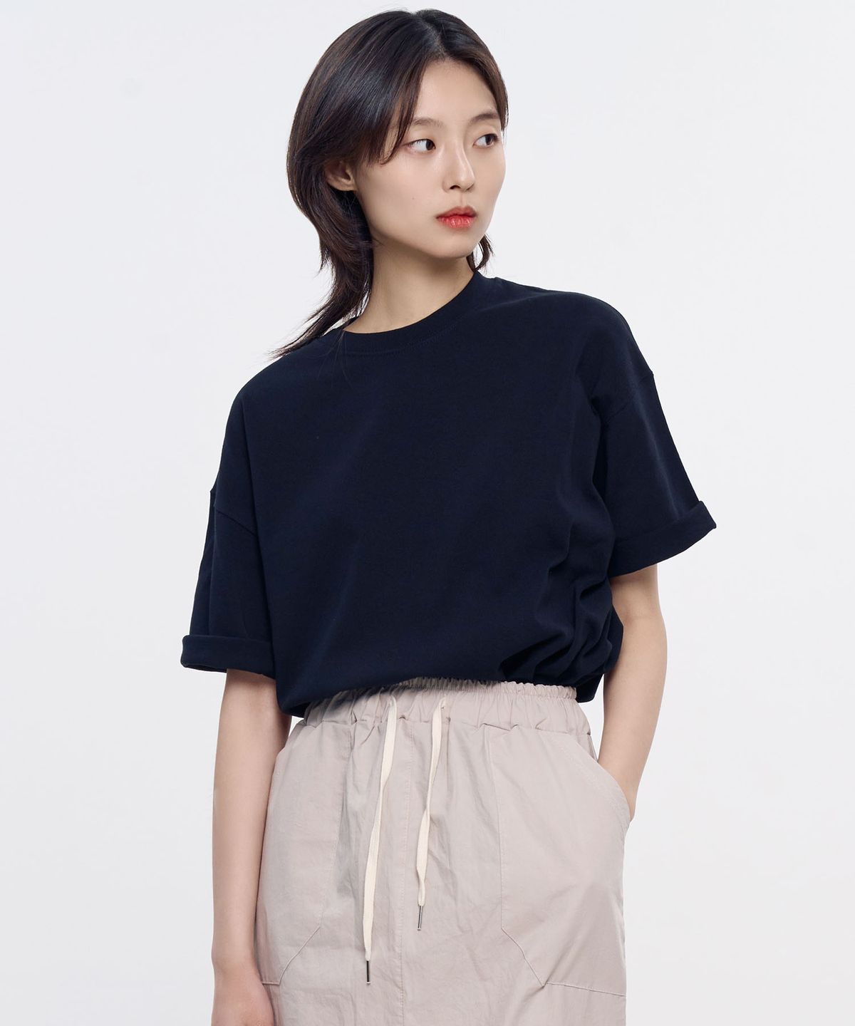 유나이티드 애슬(UNITED ATHLE) 9.1oz 헤비 듀티 반팔 티셔츠_블랙