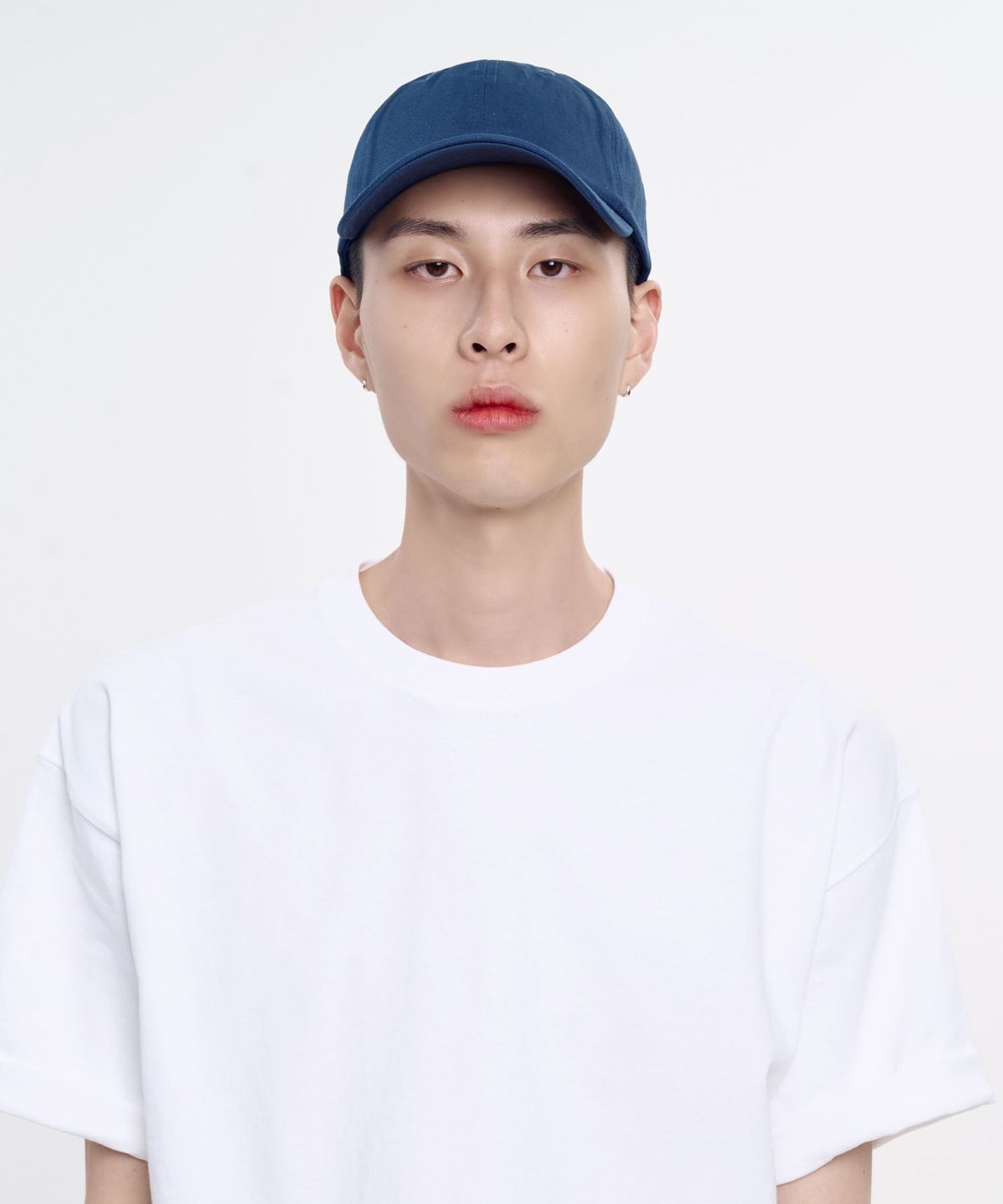 유나이티드 애슬(UNITED ATHLE) 무지 로우 코튼 볼캡_네이비