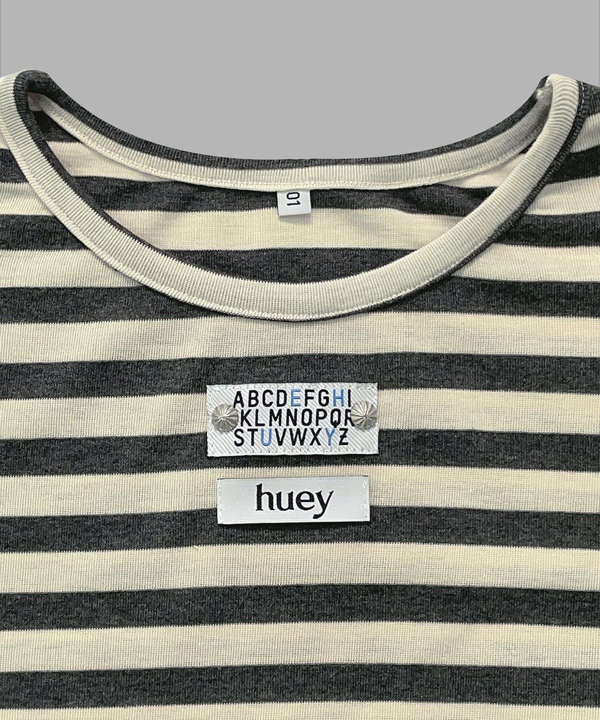 휴이(HUEY) Stripe Border Tee Grey