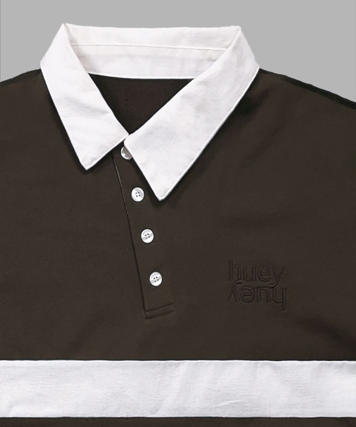 휴이(HUEY) Inside Out Rugby Tee Brown