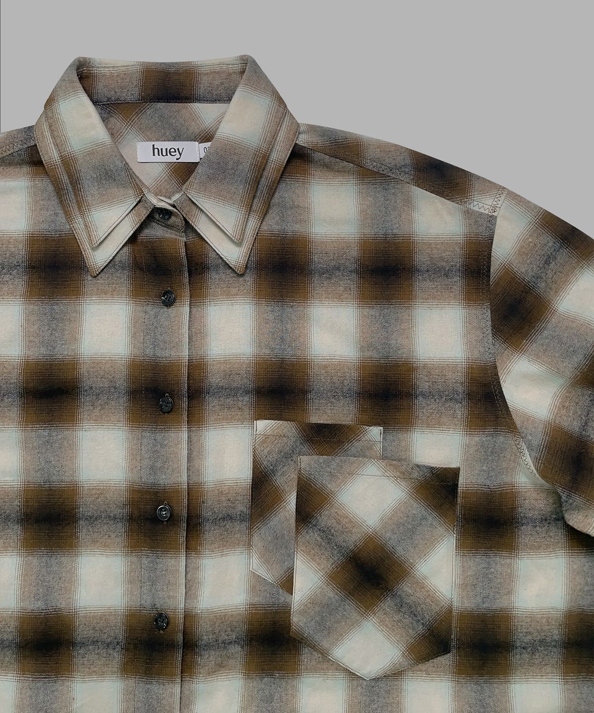 휴이(HUEY) Double Check Shirt Brown