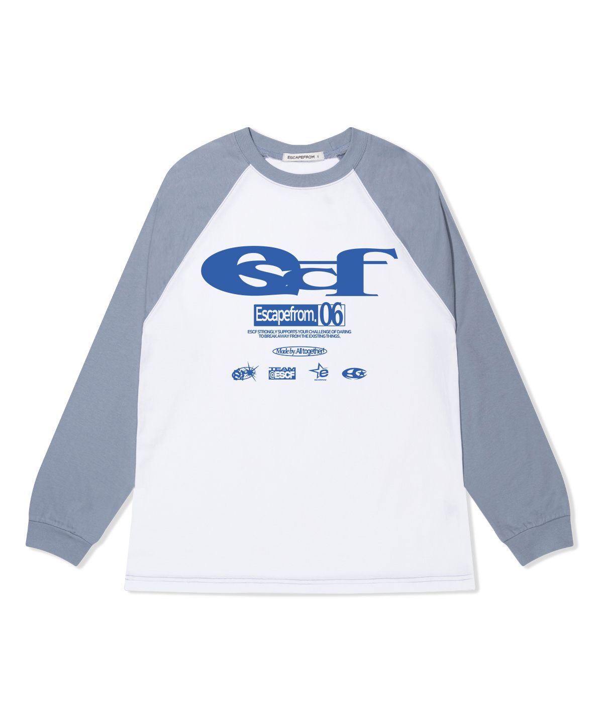 이스케이프프롬(ESCAPEFROM) ESCF 로고 콜라주 프린트 롱슬리브