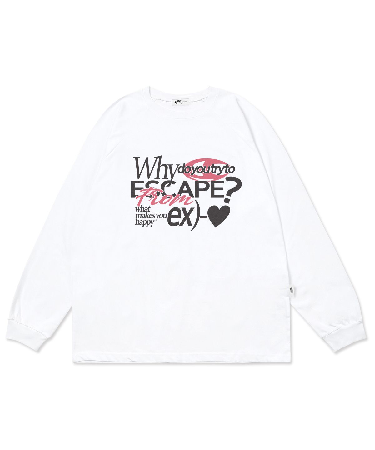 이스케이프프롬(ESCAPEFROM) EX 하트 프린트 롱슬리브 화이트