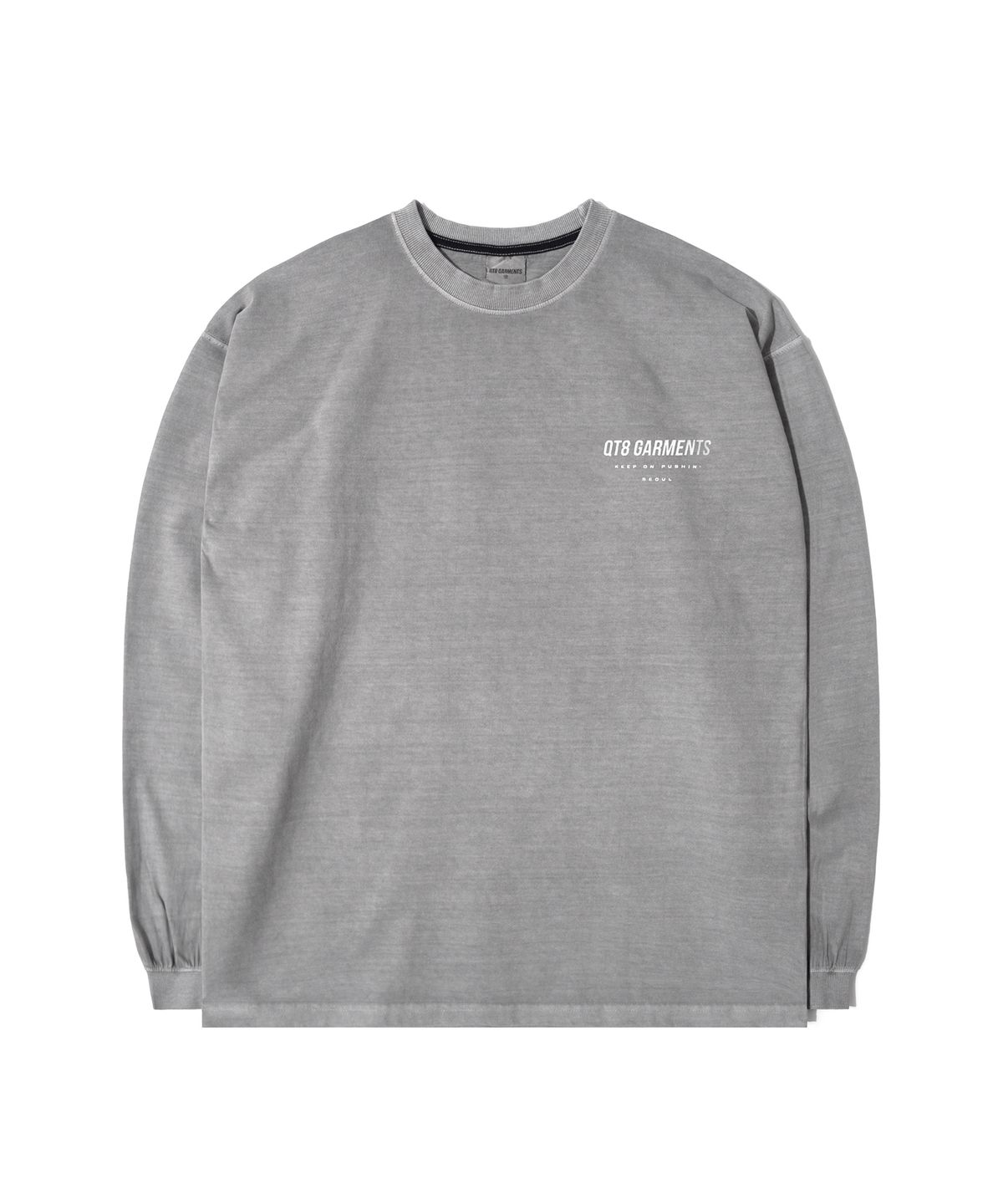 큐티에잇 가먼츠(QT8 GARMENTS) OC Pigment Simple Long Sleeve (Grey)