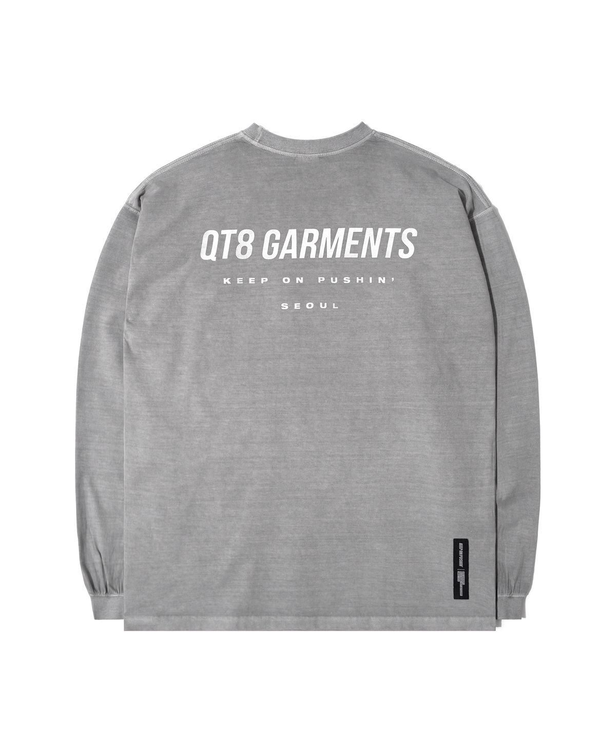 큐티에잇 가먼츠(QT8 GARMENTS) OC Pigment Simple Long Sleeve (Grey)