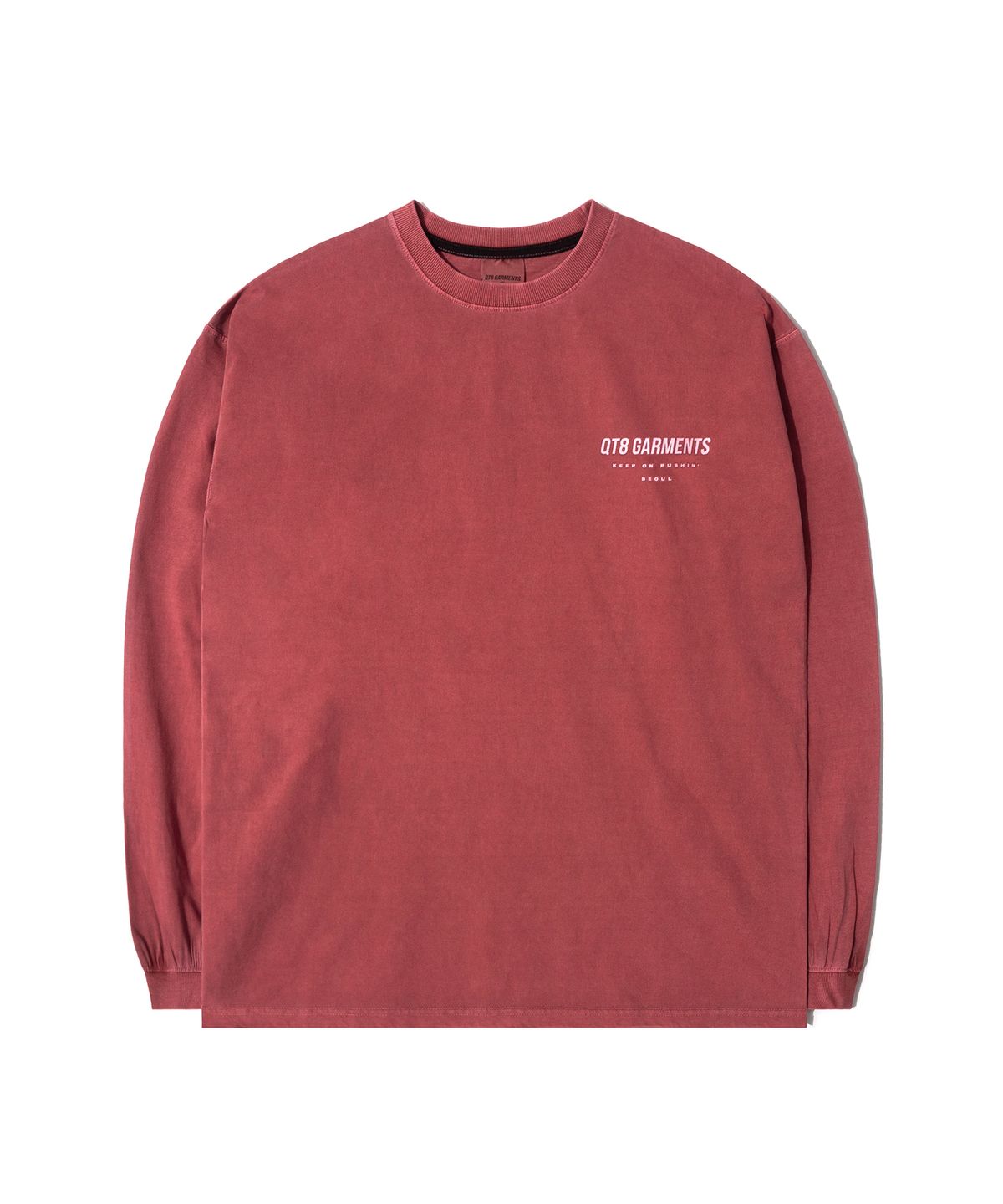 큐티에잇 가먼츠(QT8 GARMENTS) OC Pigment Simple Long Sleeve (Red)