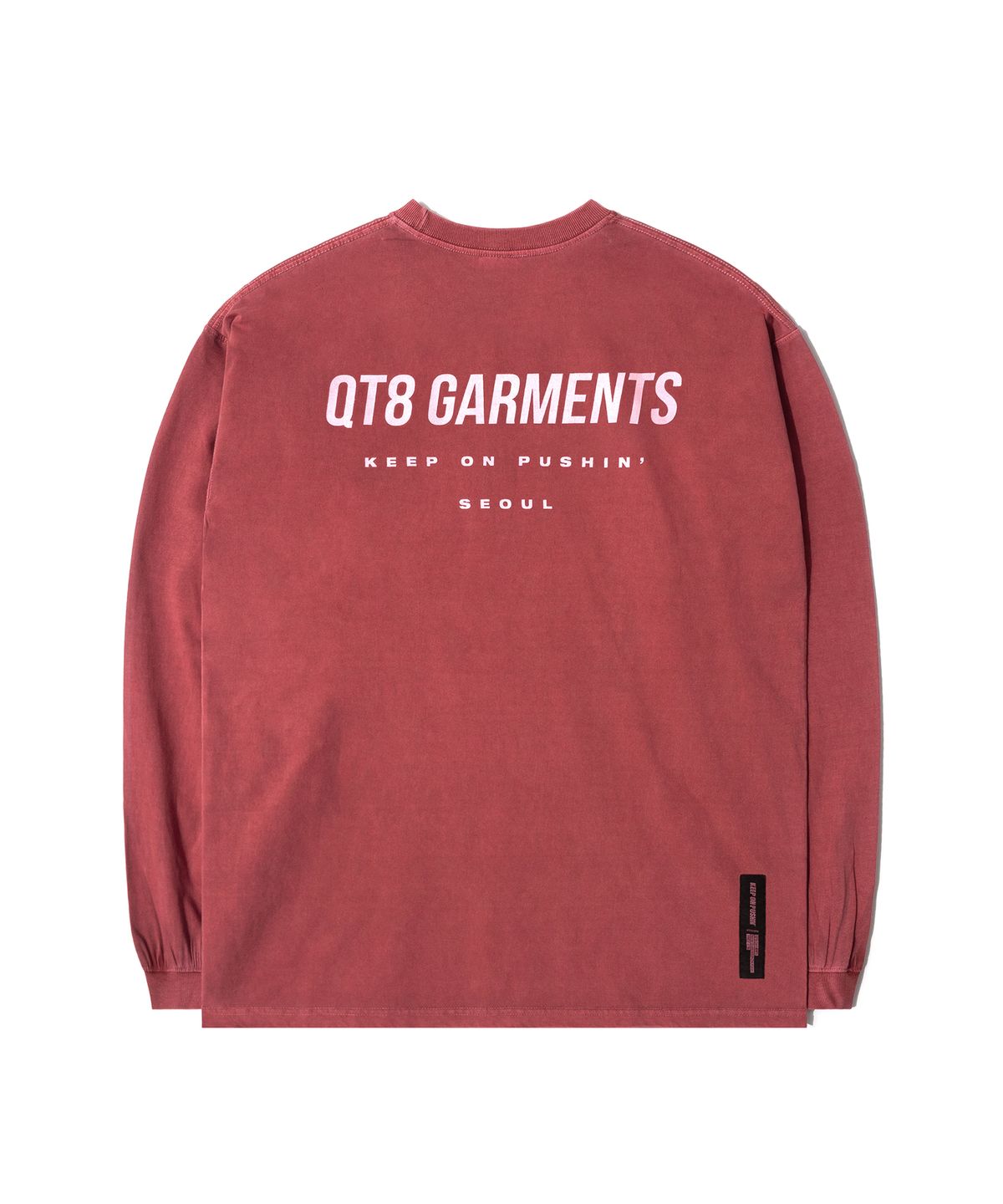 큐티에잇 가먼츠(QT8 GARMENTS) OC Pigment Simple Long Sleeve (Red)