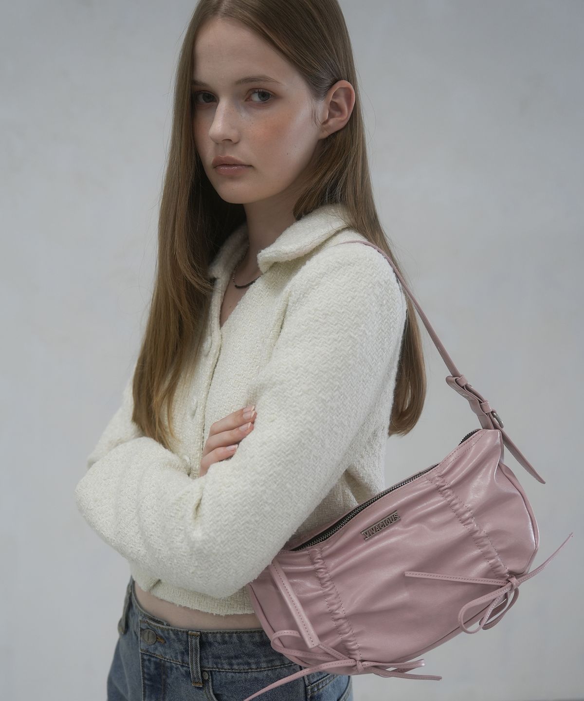 비바셔스(VIVACIOUS) Twin Ribbon Shoulder Bag - 2COL