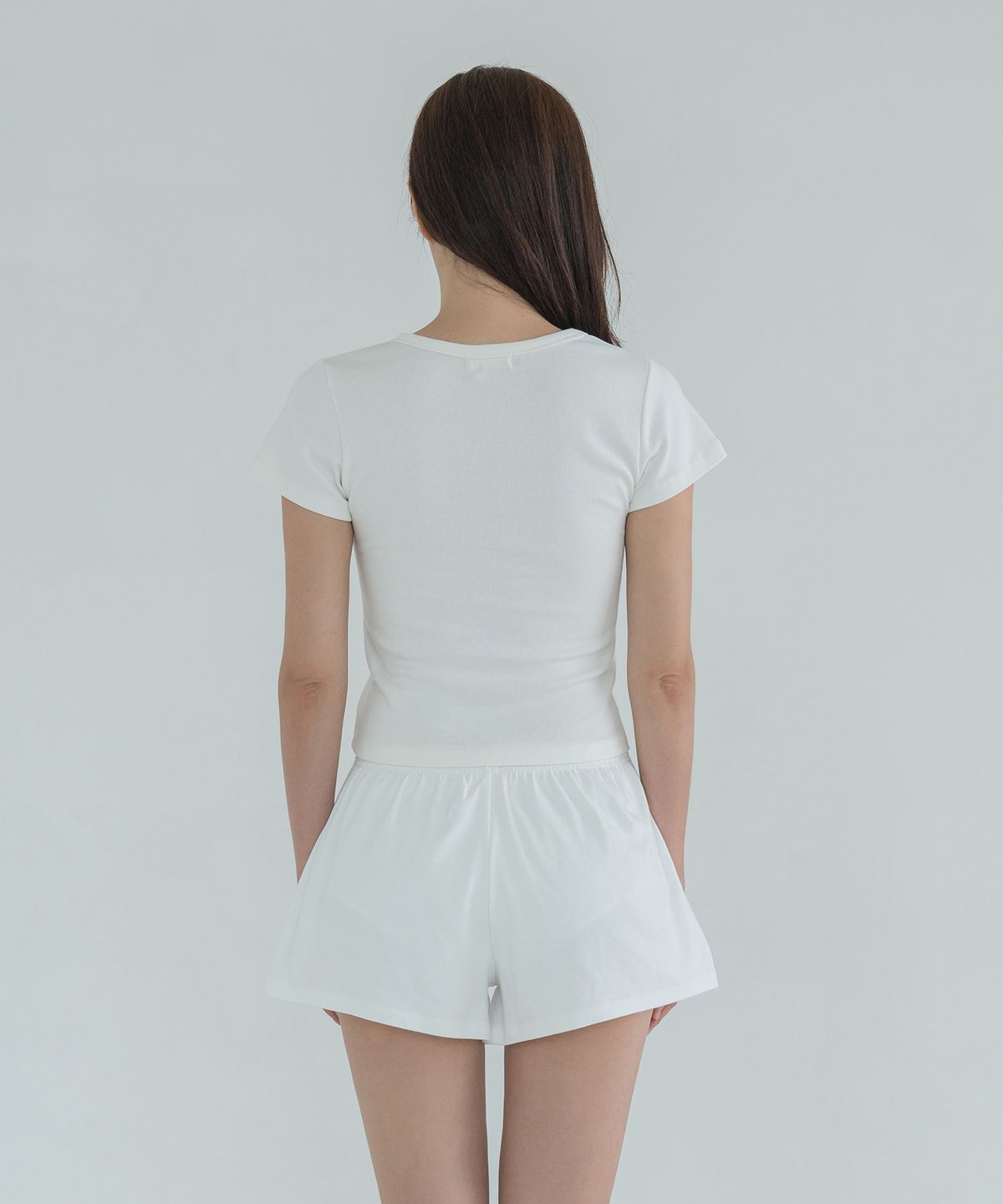 도로시와(DOROSIWA) Minimal Garments soft cotton crew-neck short sleeve