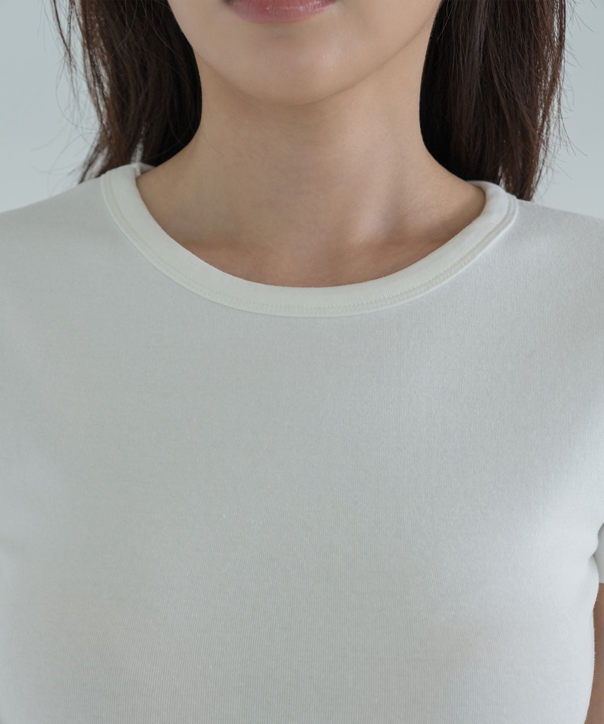 도로시와(DOROSIWA) Minimal Garments soft cotton crew-neck short sleeve