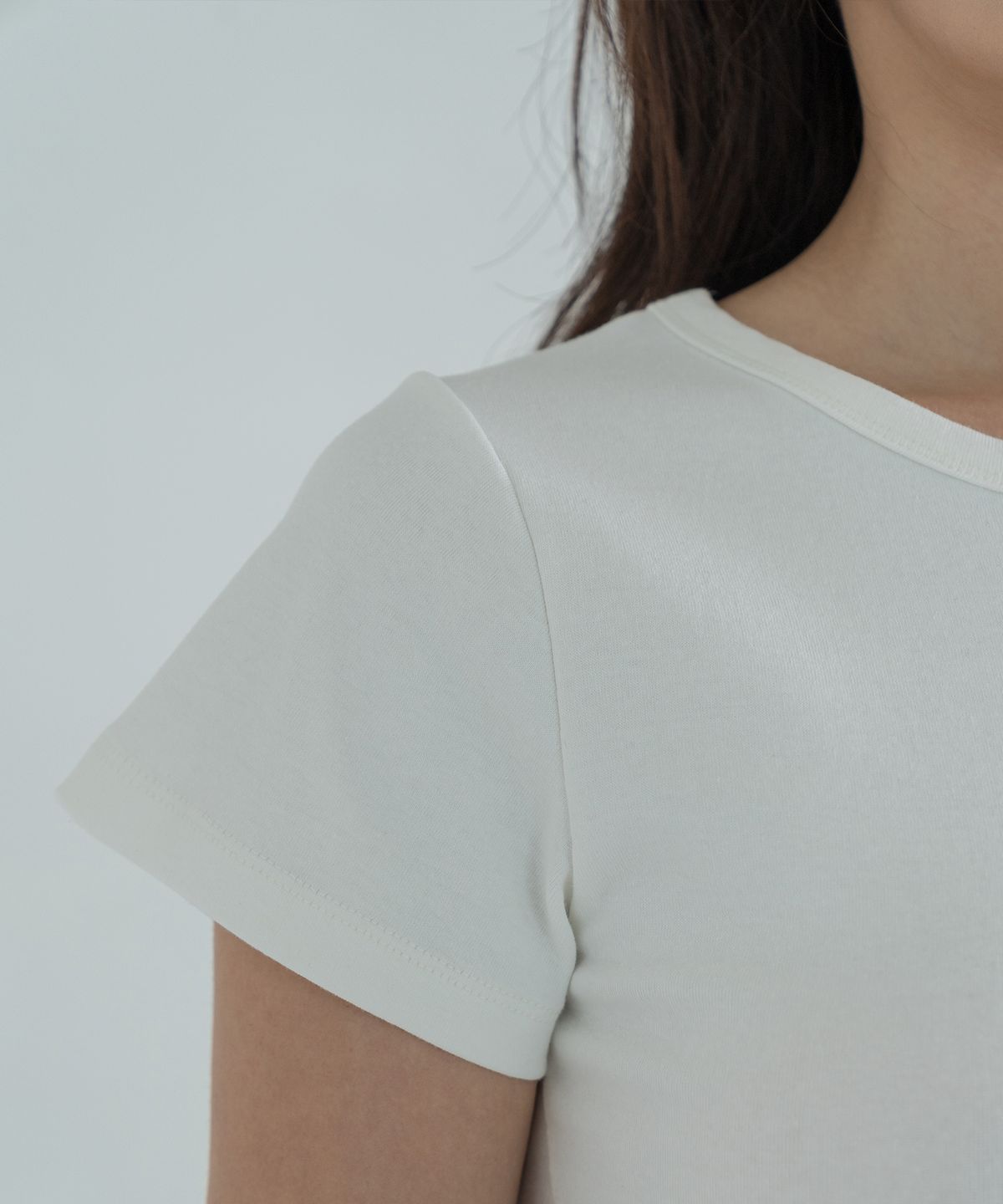 도로시와(DOROSIWA) Minimal Garments soft cotton crew-neck short sleeve
