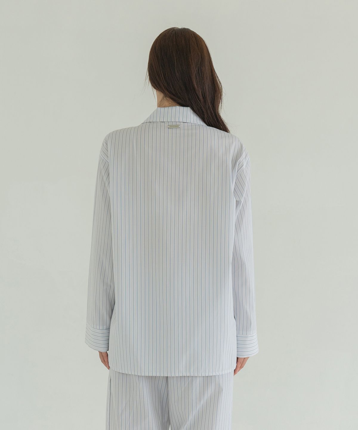 도로시와(DOROSIWA) Minimal Garments Lyocell Stripe Pajama Set (Long)