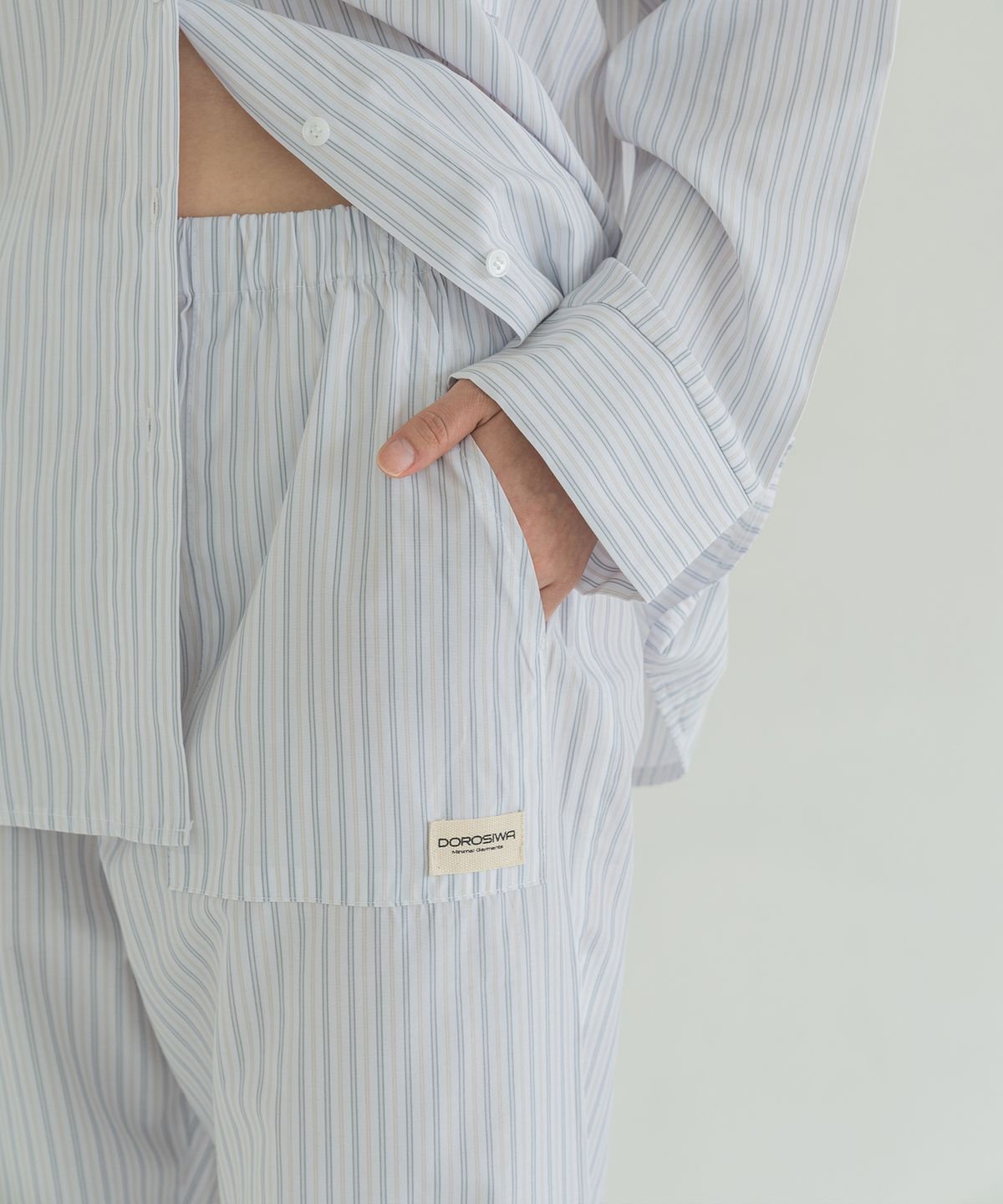 도로시와(DOROSIWA) Minimal Garments Lyocell Stripe Pajama Set (Long)