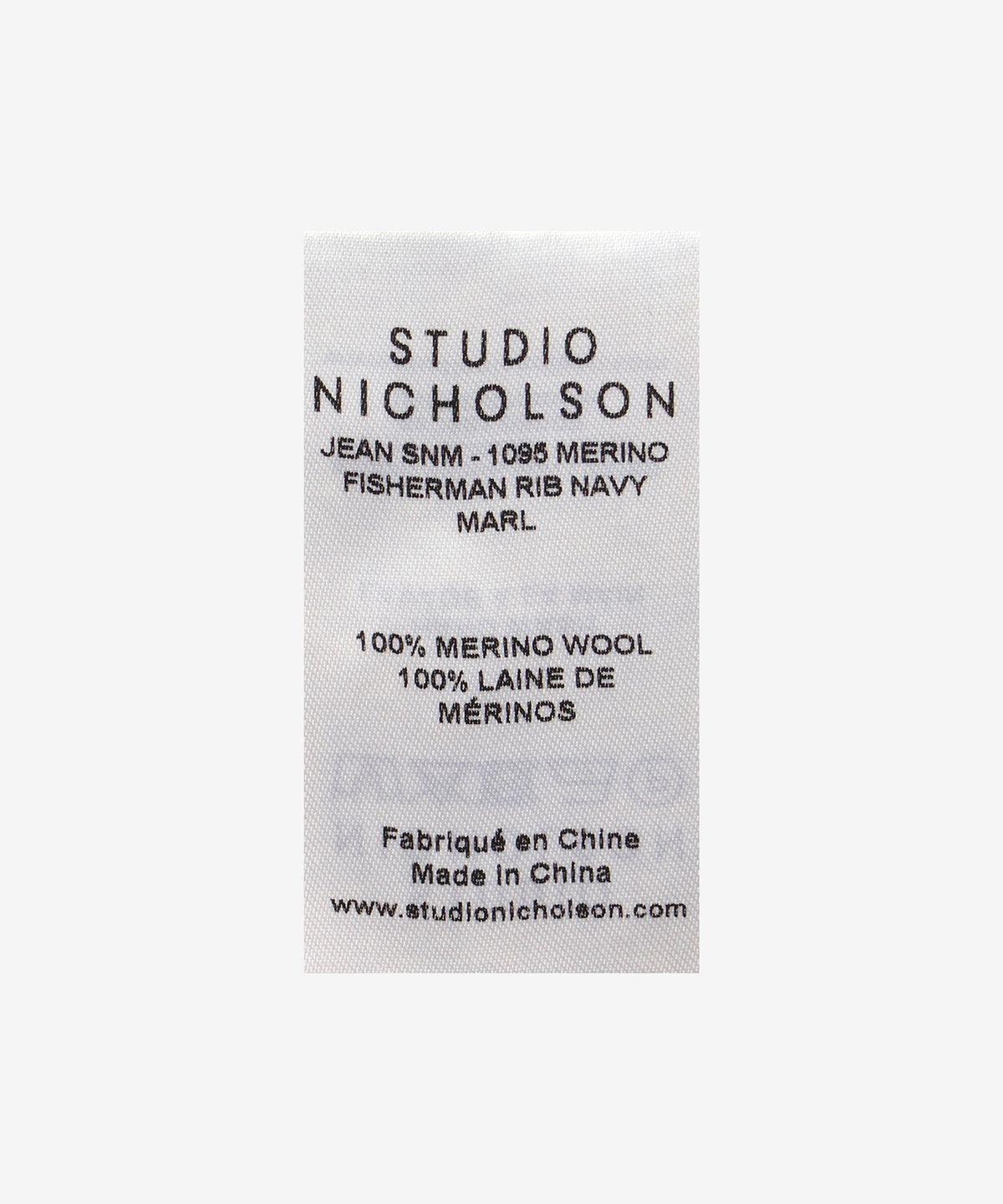 스튜디오니콜슨(STUDIO NICHOLSON) 진 5GG 크루넥 니트 - 네이비말 / JEANSNM1095NAVYMARL