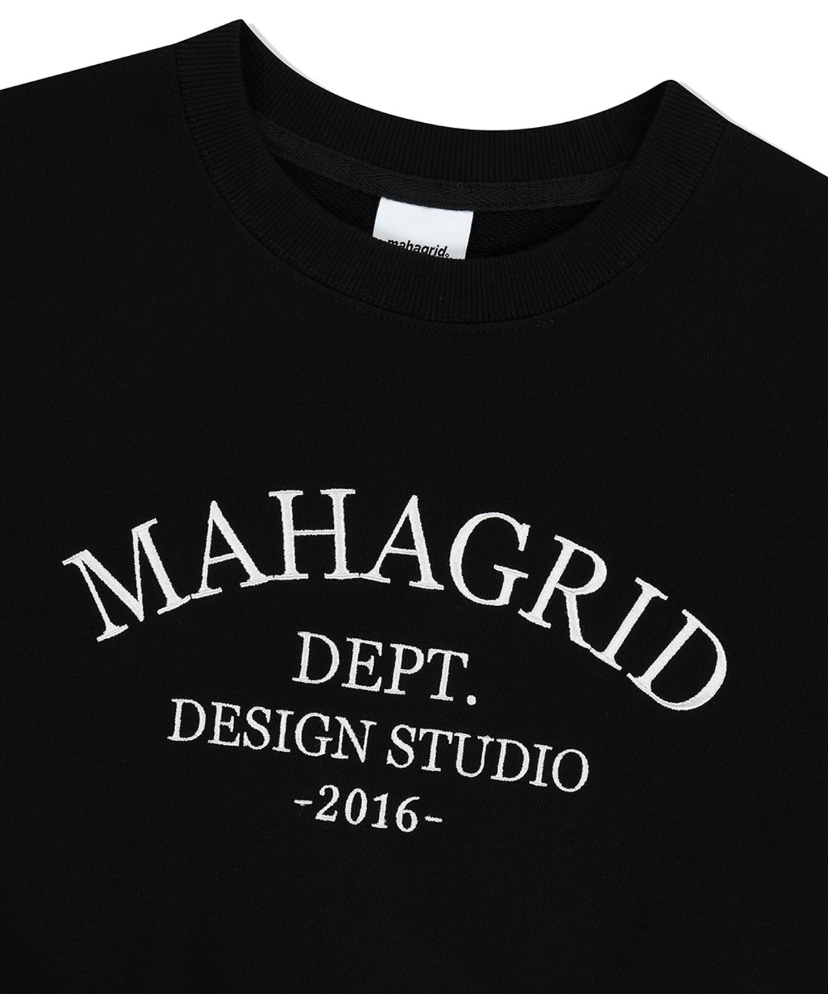 마하그리드(MAHAGRID) ARCH DEPT CROP SWEATSHIRT BLACK(MG2EFFM468A)