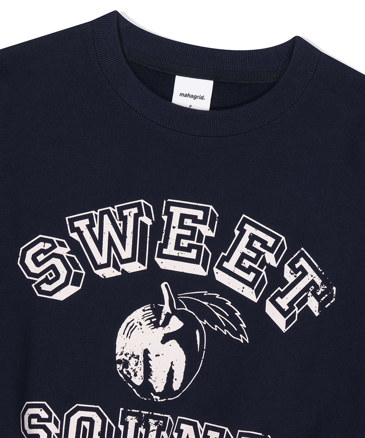 마하그리드(MAHAGRID) SWEET SOUND CROP SWEATSHIRT NAVY(MG2EFFM469A)