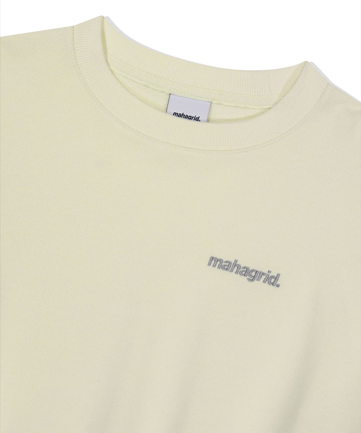 마하그리드(MAHAGRID) ORIGIN LOGO CROP SWEATSHIRT CREAM(MG2EFFM471A)
